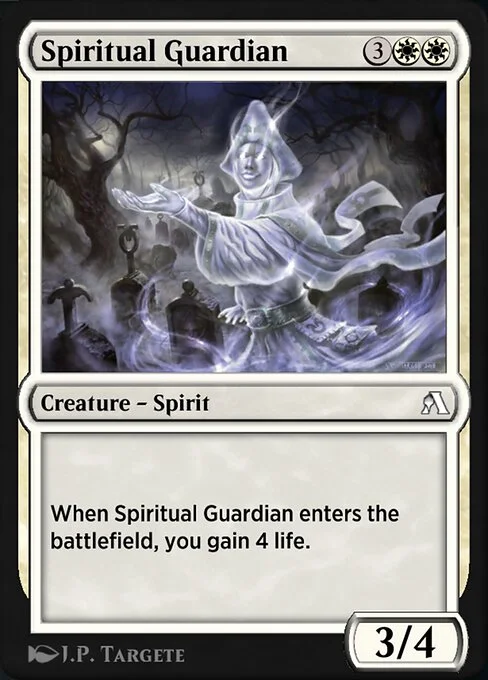 Spiritual Guardian, carta Magic di tipo Creature — Spirit illustrata da J.P. Targete