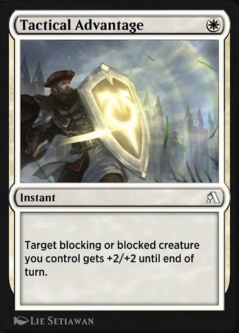Tactical Advantage, carta Magic di tipo Instant illustrata da Lie Setiawan