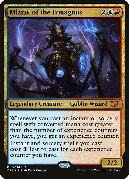 Mizzix of the Izmagnus, carta Magic di tipo Legendary Creature — Goblin Wizard illustrata da Cliff Childs