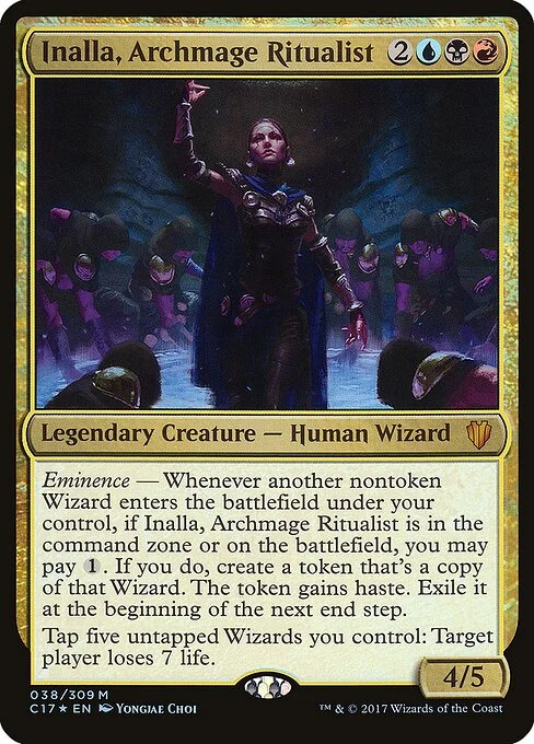 Inalla, Archmage Ritualist, carta Magic di tipo Legendary Creature — Human Wizard illustrata da Yongjae Choi