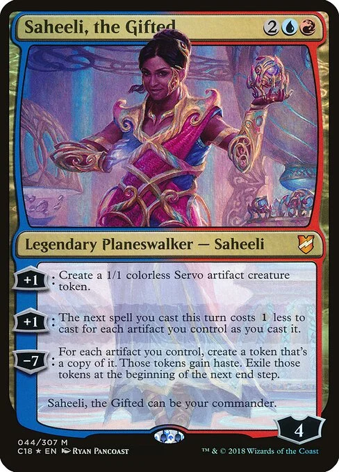 Saheeli, the Gifted, carta Magic di tipo Legendary Planeswalker — Saheeli illustrata da Ryan Pancoast