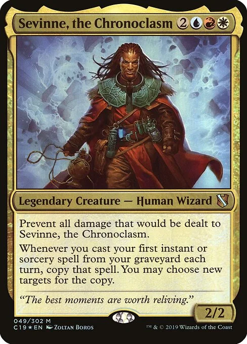 Sevinne, the Chronoclasm, carta Magic di tipo Legendary Creature — Human Wizard illustrata da Zoltan Boros