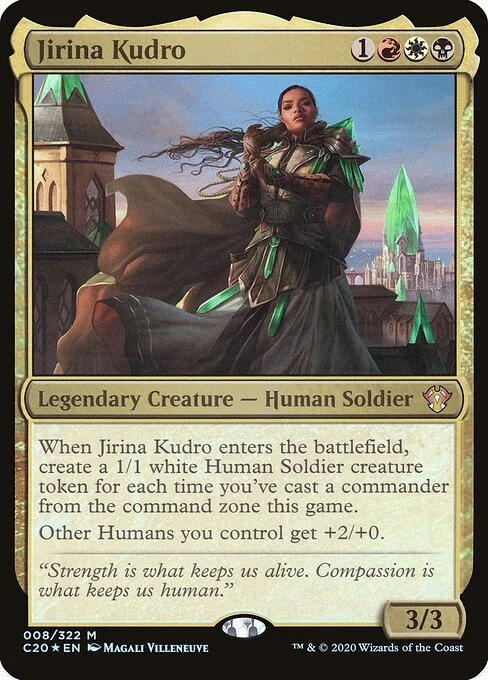 Jirina Kudro, carta Magic di tipo Legendary Creature — Human Soldier illustrata da Magali Villeneuve