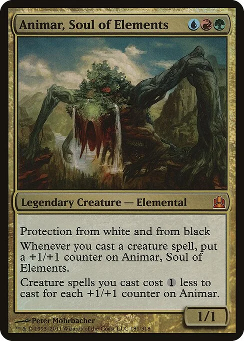 Animar, Soul of Elements, carta Magic di tipo Legendary Creature — Elemental illustrata da Peter Mohrbacher