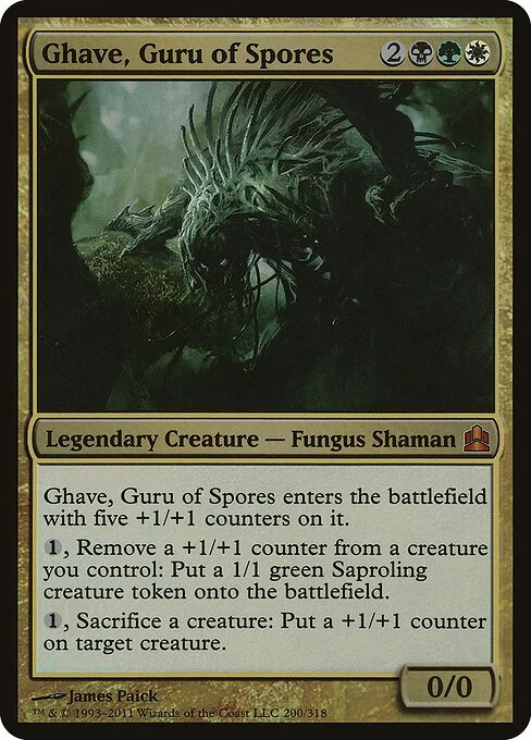 Ghave, Guru of Spores, carta Magic di tipo Legendary Creature — Fungus Shaman illustrata da James Paick