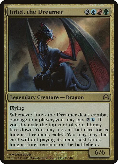 Intet, the Dreamer, carta Magic di tipo Legendary Creature — Dragon illustrata da Dan Murayama Scott