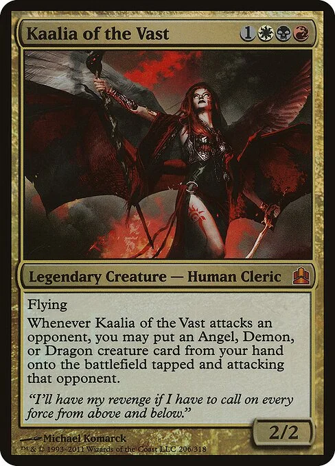 Kaalia of the Vast, carta Magic di tipo Legendary Creature — Human Cleric illustrata da Michael Komarck