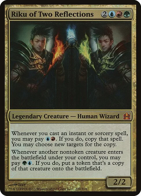 Riku of Two Reflections, carta Magic di tipo Legendary Creature — Human Wizard illustrata da Izzy