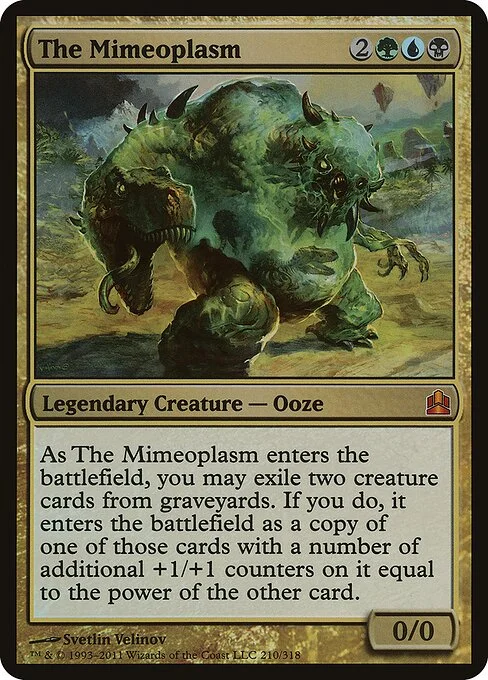 The Mimeoplasm, carta Magic di tipo Legendary Creature — Ooze illustrata da Svetlin Velinov
