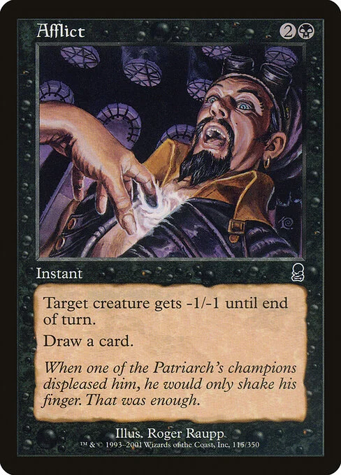 Afflict, carta Magic di tipo Instant illustrata da Roger Raupp