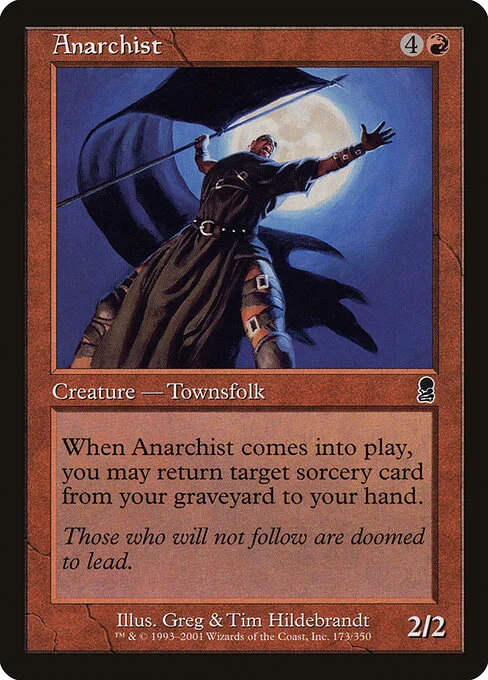 Anarchist, carta Magic di tipo Creature — Human Wizard illustrata da Greg Hildebrandt