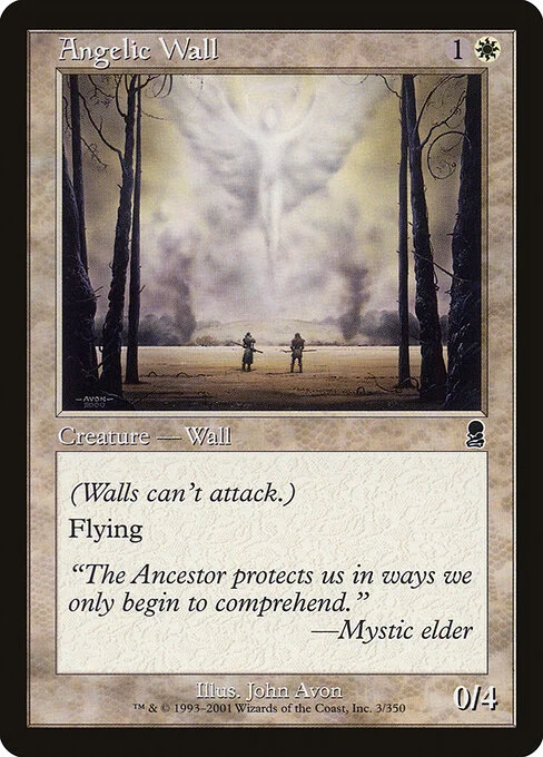 Angelic Wall, carta Magic di tipo Creature — Wall illustrata da John Avon