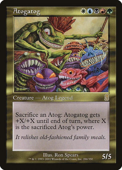 Atogatog, carta Magic di tipo Legendary Creature — Atog illustrata da Ron Spears