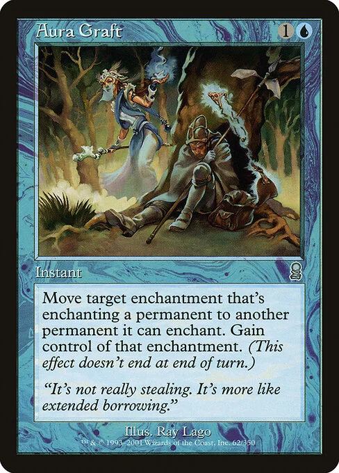 Aura Graft, carta Magic di tipo Instant illustrata da Ray Lago