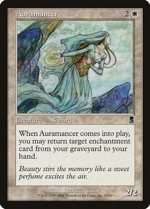 Auramancer, carta Magic di tipo Creature — Human Wizard illustrata da Rebecca Guay