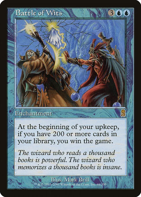 Battle of Wits, carta Magic di tipo Enchantment illustrata da Mark Brill