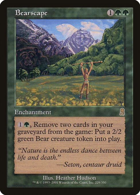 Bearscape, carta Magic di tipo Enchantment illustrata da Heather Hudson