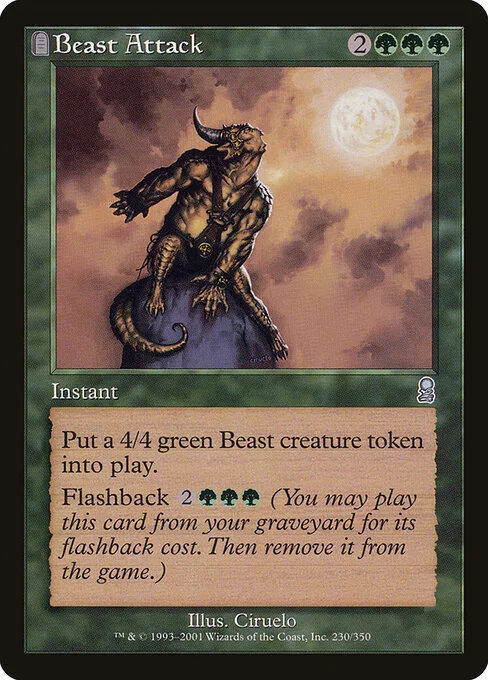 Beast Attack, carta Magic di tipo Instant illustrata da Ciruelo