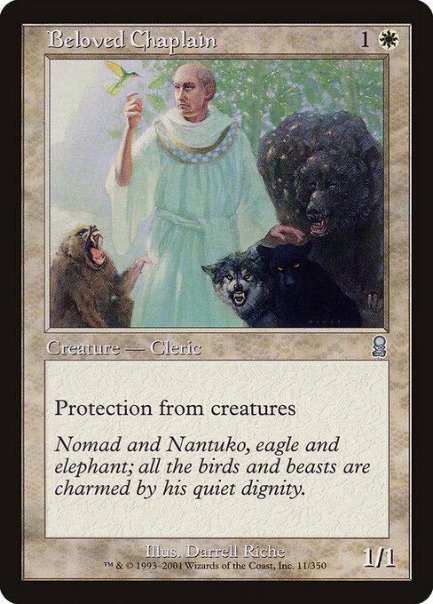 Beloved Chaplain, carta Magic di tipo Creature — Human Cleric illustrata da Darrell Riche