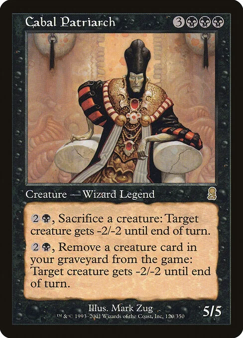 Cabal Patriarch, carta Magic di tipo Legendary Creature — Human Wizard illustrata da Mark Zug