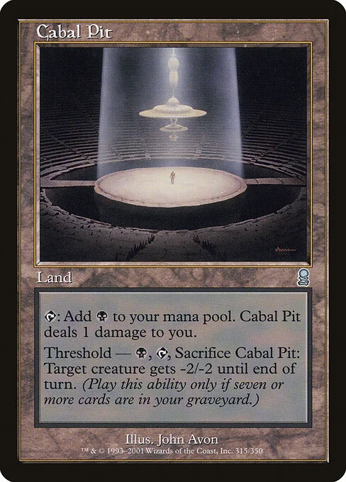 Cabal Pit, carta Magic di tipo Land illustrata da John Avon