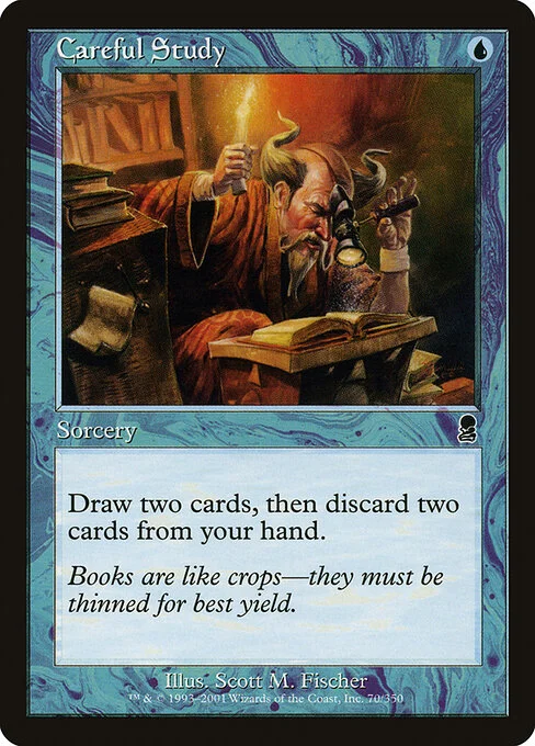 Careful Study, carta Magic di tipo Sorcery illustrata da Scott M. Fischer