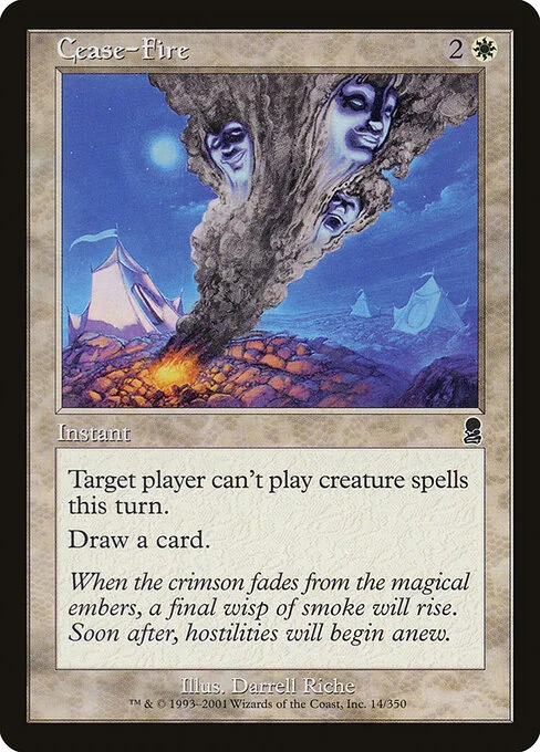 Cease-Fire, carta Magic di tipo Instant illustrata da Darrell Riche