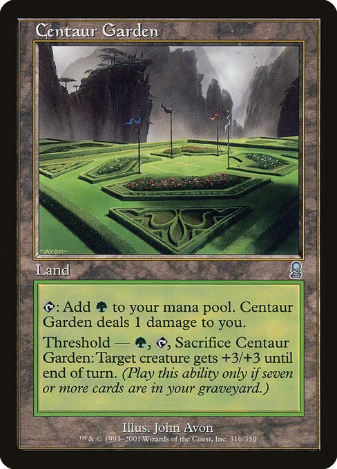 Centaur Garden, carta Magic di tipo Land illustrata da John Avon