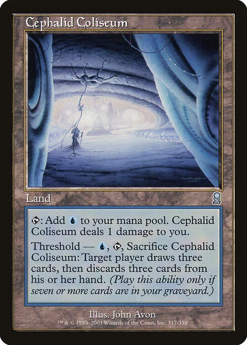 Cephalid Coliseum, carta Magic di tipo Land illustrata da John Avon