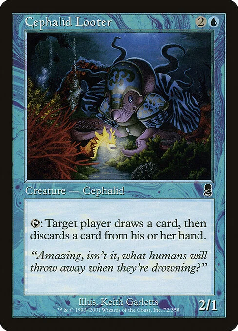 Cephalid Looter, carta Magic di tipo Creature — Octopus Rogue illustrata da Keith Garletts