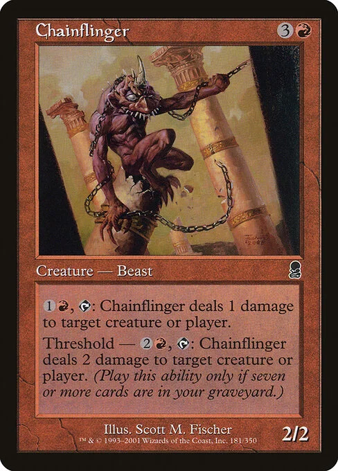 Chainflinger, carta Magic di tipo Creature — Beast illustrata da Scott M. Fischer