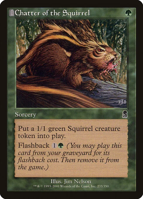 Chatter of the Squirrel, carta Magic di tipo Sorcery illustrata da Jim Nelson
