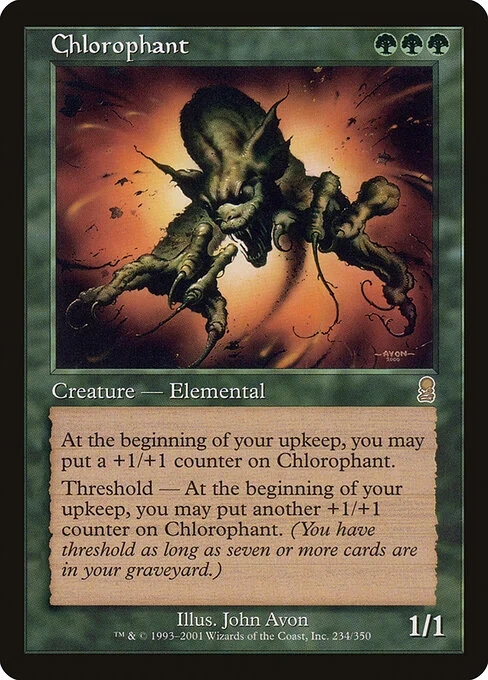 Chlorophant, carta Magic di tipo Creature — Elemental illustrata da John Avon