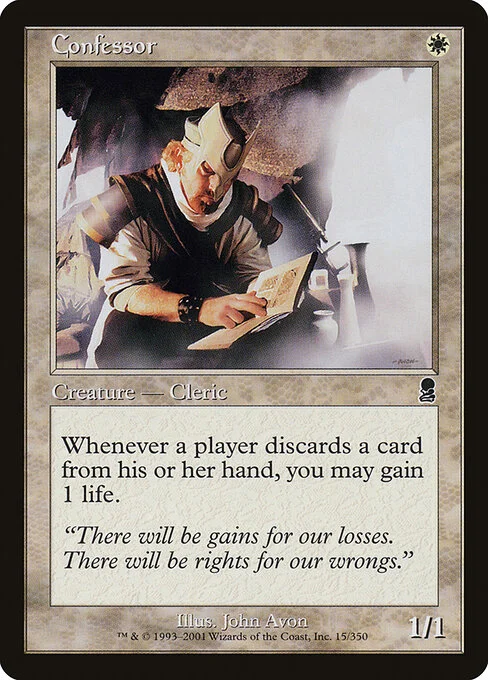 Confessor, carta Magic di tipo Creature — Human Cleric illustrata da John Avon