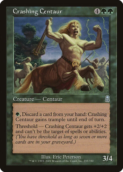 Crashing Centaur, carta Magic di tipo Creature — Centaur illustrata da Eric Peterson