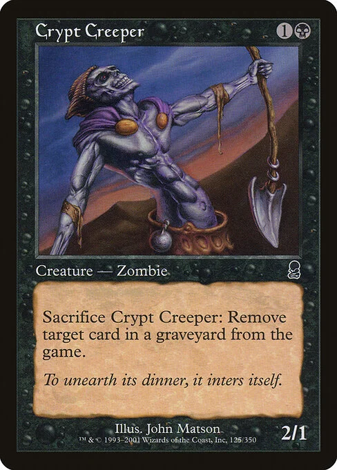 Crypt Creeper, carta Magic di tipo Creature — Zombie illustrata da John Matson