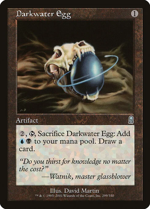 Darkwater Egg, carta Magic di tipo Artifact illustrata da David Martin