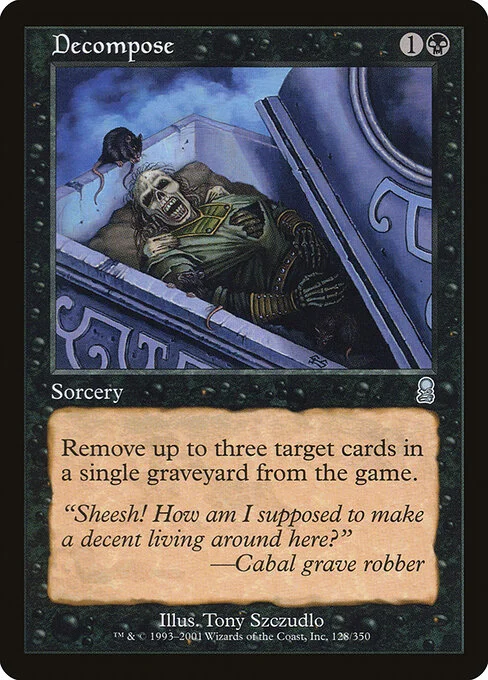 Decompose, carta Magic di tipo Sorcery illustrata da Tony Szczudlo