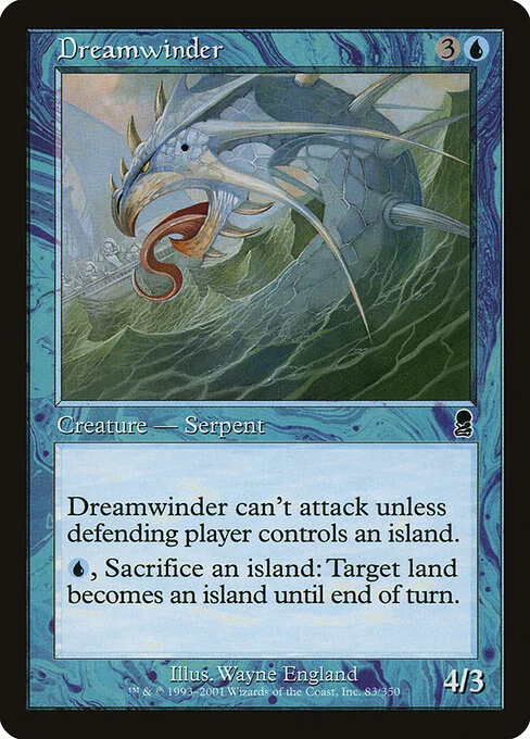 Dreamwinder, carta Magic di tipo Creature — Serpent illustrata da Wayne England