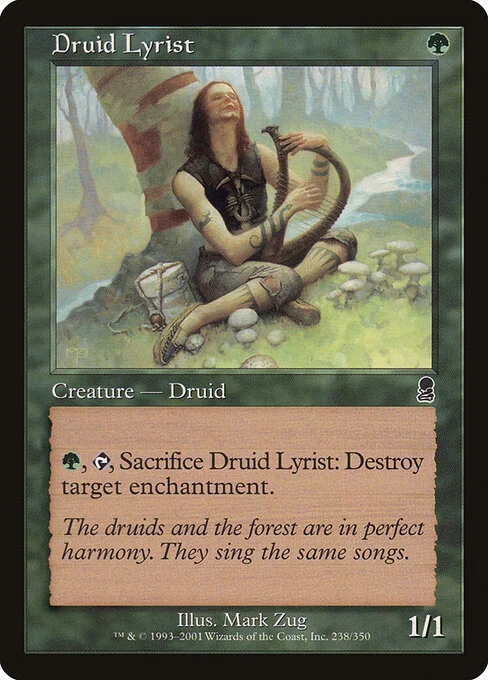 Druid Lyrist, carta Magic di tipo Creature — Human Druid illustrata da Mark Zug