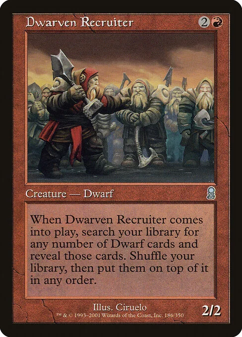 Dwarven Recruiter, carta Magic di tipo Creature — Dwarf illustrata da Ciruelo