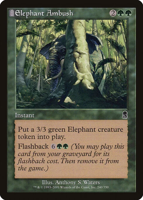 Elephant Ambush, carta Magic di tipo Instant illustrata da Anthony S. Waters