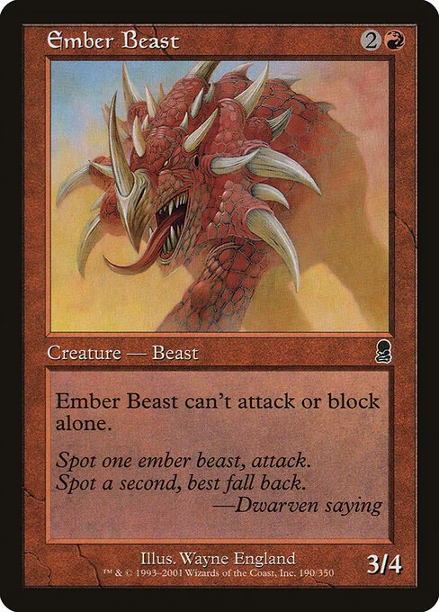 Ember Beast, carta Magic di tipo Creature — Beast illustrata da Wayne England