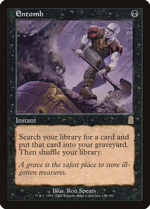 Entomb, carta Magic di tipo Instant illustrata da Ron Spears