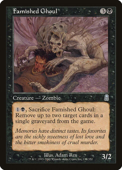 Famished Ghoul, carta Magic di tipo Creature — Zombie illustrata da Adam Rex