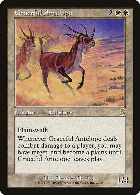 Graceful Antelope, carta Magic di tipo Creature — Antelope illustrata da Heather Hudson