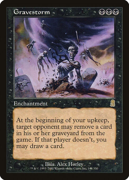 Gravestorm, carta Magic di tipo Enchantment illustrata da Alex Horley-Orlandelli