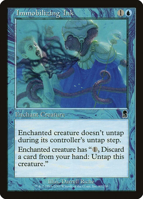 Immobilizing Ink, carta Magic di tipo Enchantment — Aura illustrata da Darrell Riche