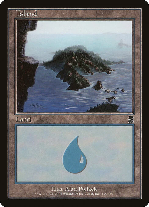 Island, carta Magic di tipo Basic Land — Island illustrata da Alan Pollack