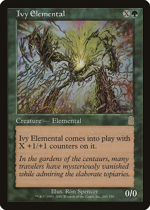 Ivy Elemental, carta Magic di tipo Creature — Elemental illustrata da Ron Spencer